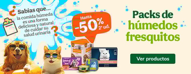 ¡2ª unidad con hasta el 50% de descuento en selección de húmedos para tu peludo!