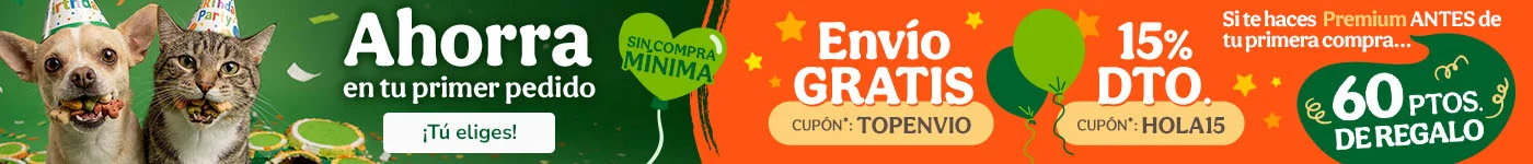 ¡Promoción de bienvenida! Si eres nuevo en Tiendanimal aprovecha los mejores descuentos