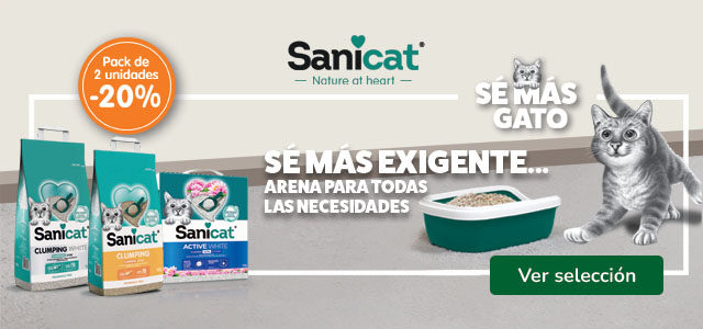 Sanicat: 20% dto en packs de 2 arenas.
