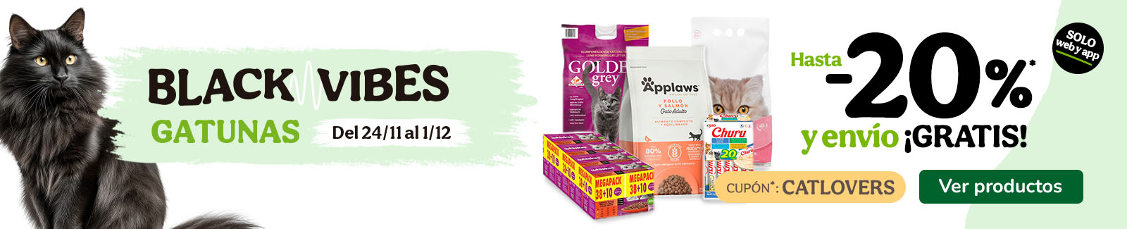 Adelanta tus michi compras de Black Friday con 20% dto y envío gratis.