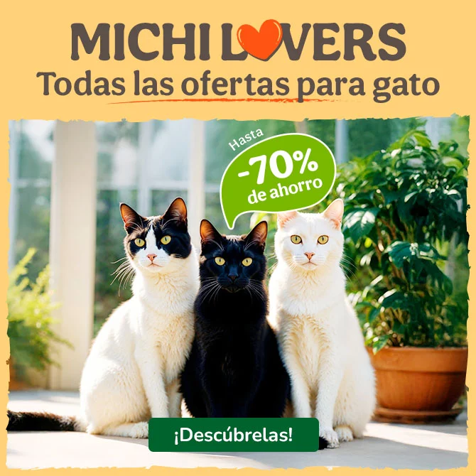 Hasta 70% dto en una amplia selección de productos para tu gato.