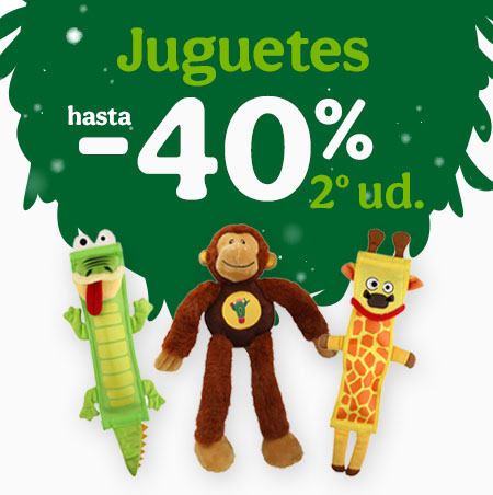 Hasta 40% dto en la 2ª ud de juguetes para perros.
