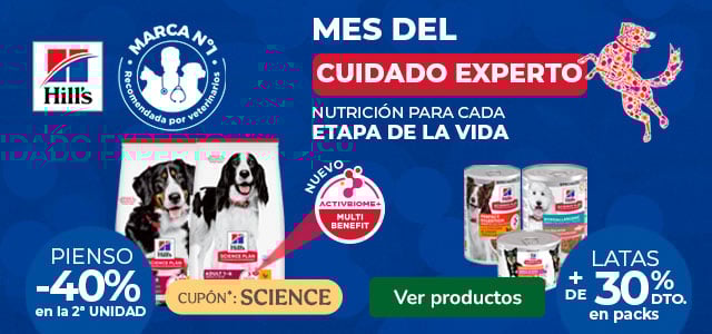 Hill’s Science Plan: 40% dto en la 2ª unidad de pienso y +30% dto en packs de comida húmeda para perros.