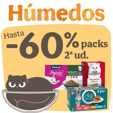 Michimanía: Hasta 60% dto en la 2ª unidad de húmedos para gatos.