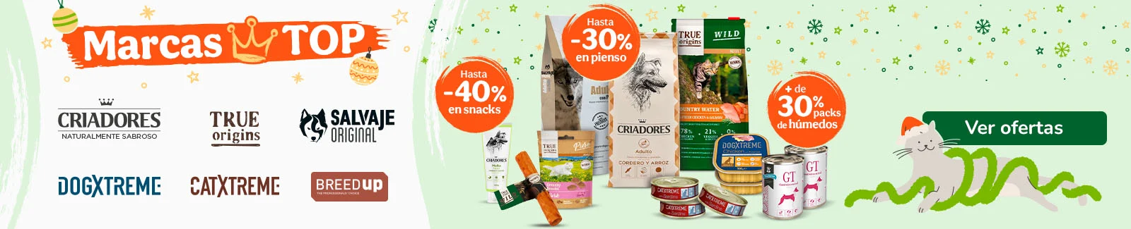 Hasta 30% dto en alimentación con marcas exclusivas.