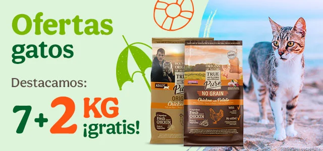 True Origins pure: 7+2 kg gratis en pienso para gatos.
