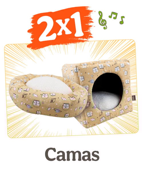 2x1 en camas para tu gato.
