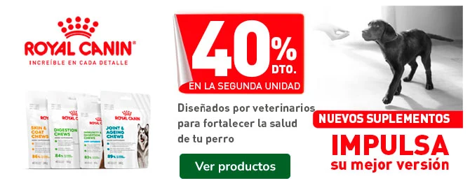 Royal Canin: 40% de descuento en la segunda unidad de suplementos para perros.