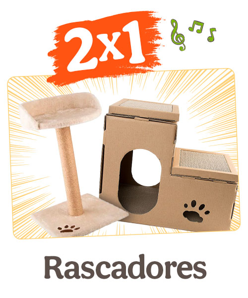 2x1 en rascadores para tu gato.