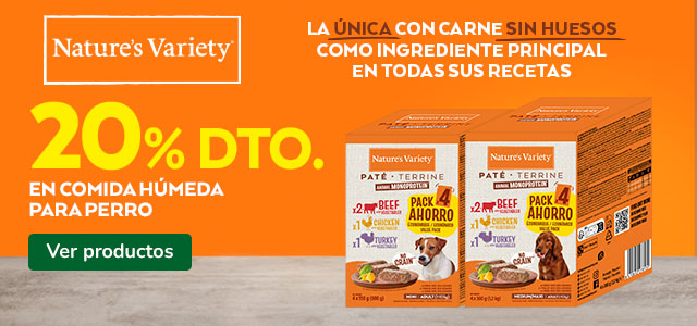 Nature’s Variety: 20% dto en packs de comida húmeda para perros.