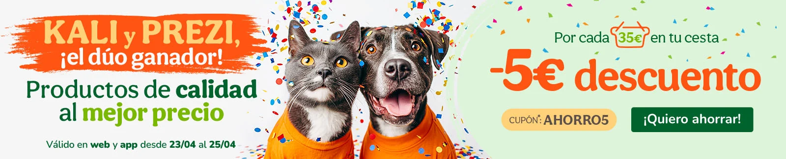 Consigue 5&euro; de descuento por cada 35&euro; de compra con el cup&oacute;n AHORRO5