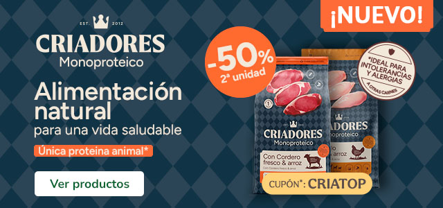 ¡Novedad! Criadores: 50% dto en la 2ª ud de piensos monoprotéicos para tu peludo.