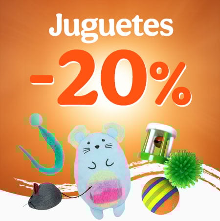 20% dto en juguetes para gatos.