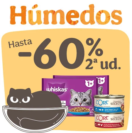 Michimanía: Hasta 60% dto en la 2ª unidad de húmedos para gatos.