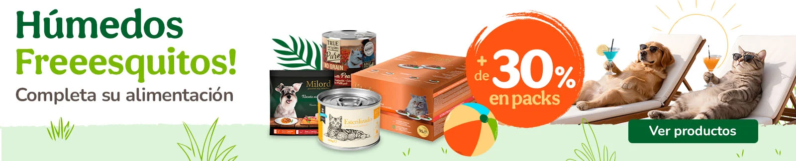  +30% dto en packs de comida h&uacute;meda para tu peludo.