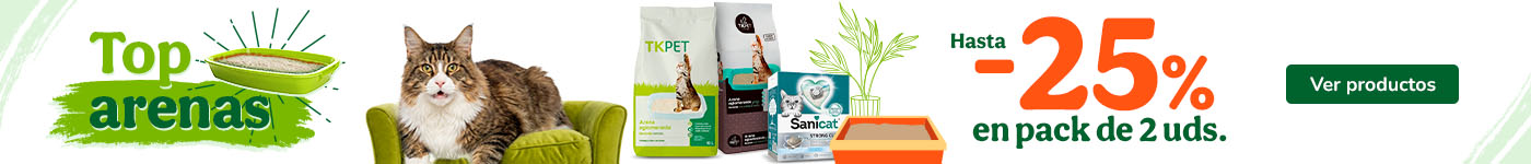 Hasta 25% dto en packs de 2 arenas.