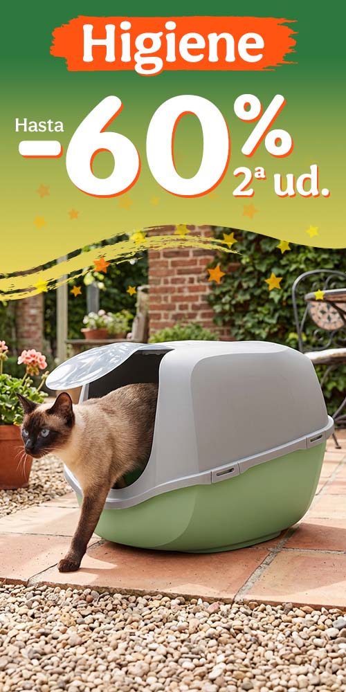 60% dto en la 2ª unidad en productos de higiene para tu peludo