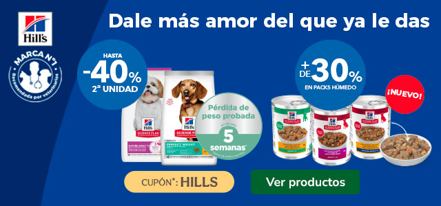 Hill’s Science Plan: Hasta 40% dto en la 2ª unidad de pienso y +30% dto en packs de comida húmeda para perros.