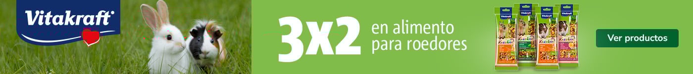 Vitakraft: 3x2 en snacks para pequeños animales.