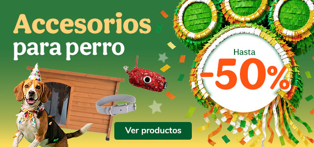 Hasta 50% dto en accesorios para perros.