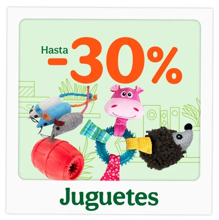 Hasta 30% dto en juguetes para tu peludo.