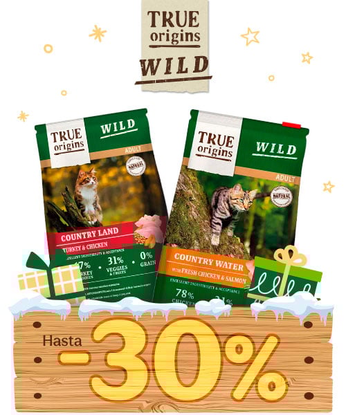 True Origins Wild: Hasta 30% dto en pienso para gato.