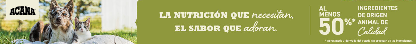 Al menos 50% ingredientes de origen animal de calidad
