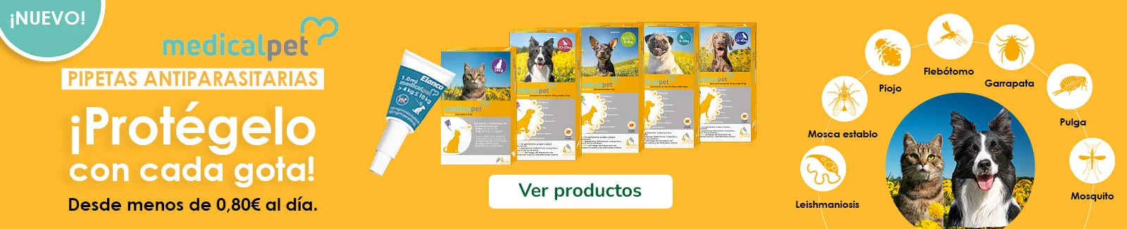 ¡Siempre protegidos con collar antiparasitario Medicalpet!