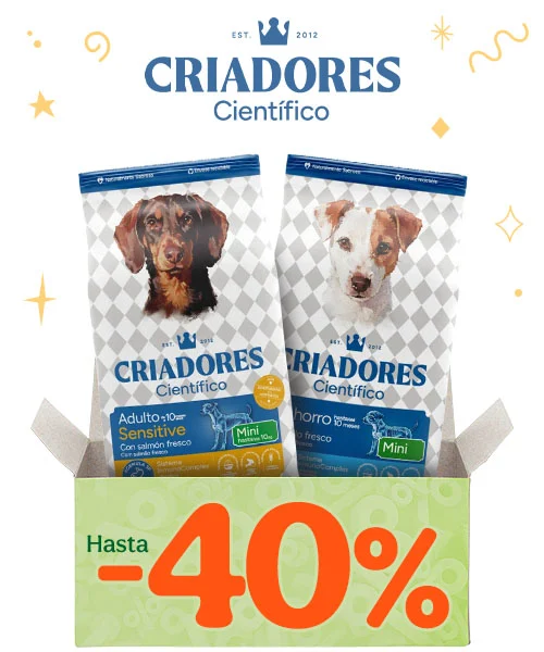 Criadores Científico: Hasta 40% dto en pienso para perros.