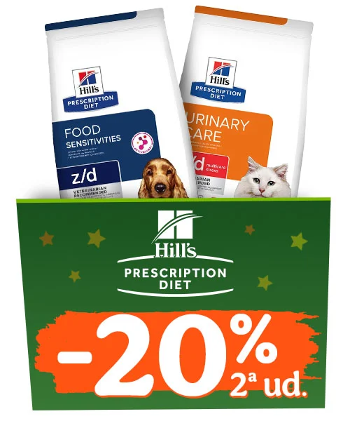 Hill's Prescription Diet: 20% dto en la 2ª unidad de pienso para tu peludo.
