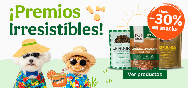 Hasta 30% dto en packs de snacks para perros.