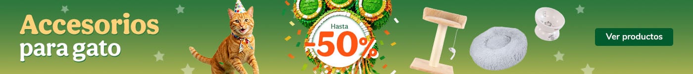 Hasta 50% dto en accesorios para gatos.
