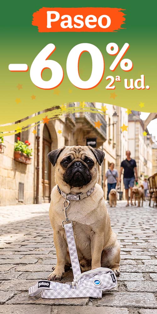 60% dto en la 2ª unidad en productos de paseo para tu peludo