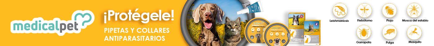 Collares y Pipetas Antiparasitarias Medicalpet para Perros y Gatos