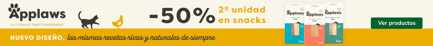 Applaws: 50% dto en la 2ª unidad de snacks para gatos.