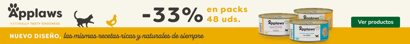 Applaws: 33% dto en packs de 48 húmedos para gato.