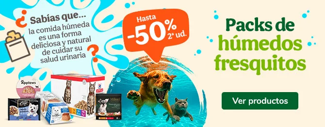 ¡2ª unidad con hasta el 50% de descuento en selección de húmedos para tu peludo!