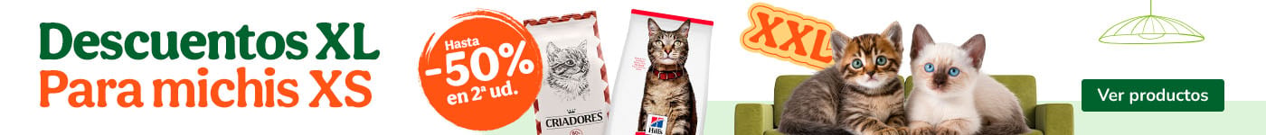 Hasta 50% dto en la 2ª unidad de pienso para gatitos.