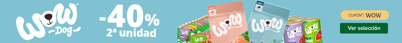 Woow Dog: 40% dto en la 2ª unidad de pienso seco y húmedo para perro.