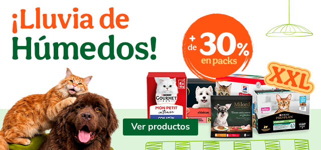 +30% dto en packs de comida húmeda para tu peludo.