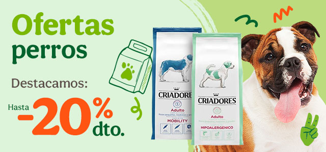 Todas las ofertas para perro. Criadores Dietetic hasta -20% de dto en pienso para perro