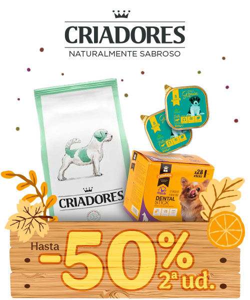 Criadores: Hasta 50% dto en la 2ª unidad de piensos para tu perro.