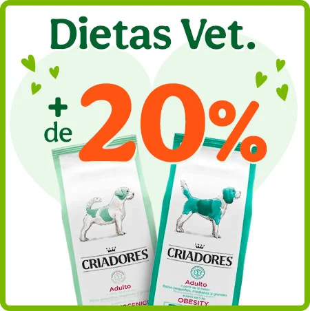 Criadores Dietas : 20% dto en piensos y 20% dto en packs de comida húmeda para perros.