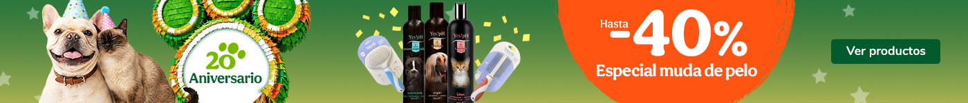 Hasta 40% dto en accesorios e higiene para la muda de pelo de tu peludo.