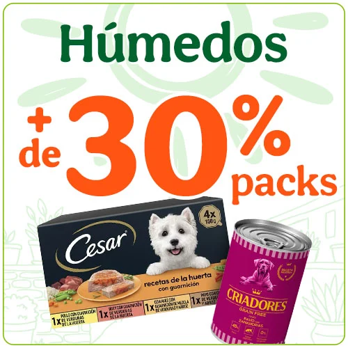 +30% dto en multipacks de comida húmeda para tu peludo.