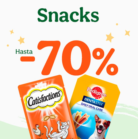 Hasta -70% de dto en selección de snacks para perro y gato