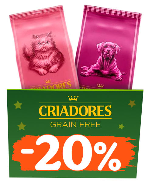 Criadores Grain Free: 20% dto en pienso para perros.