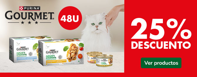 Gourmet: ¡Pack de 48 unidades al 25% en húmedo para gatos!
