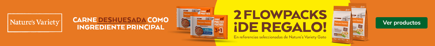 Natures Variety: Pienso para gato con húmedos de regalo.
