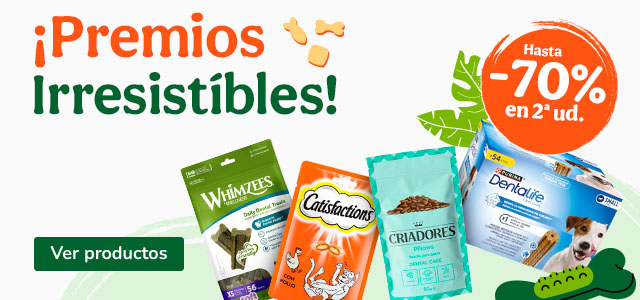 Hasta 70% dto en la 2ª unidad de snacks para tu peludo.